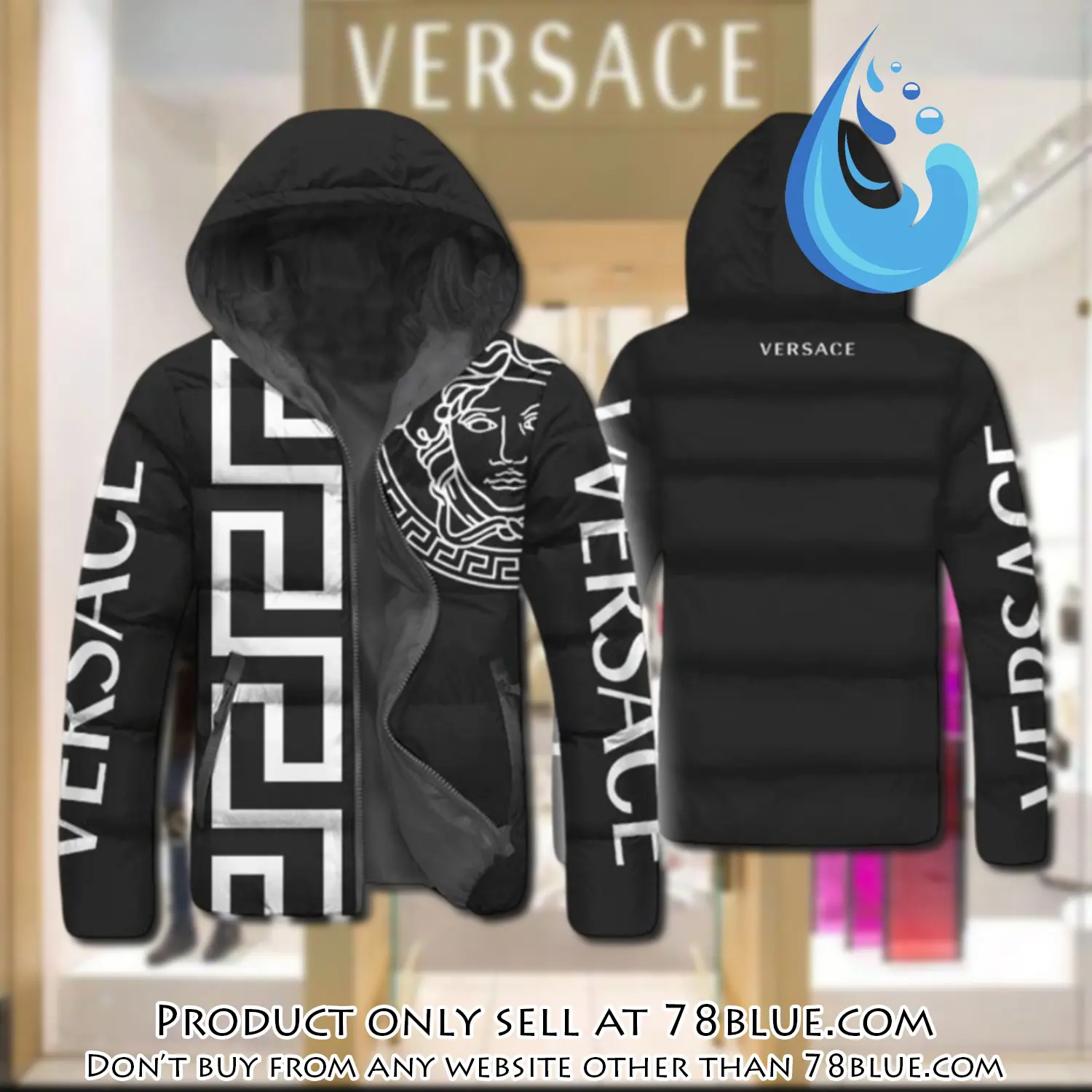 Versace downfilled coat ultralight down jacket outdoor jacket warm outwear dfj1024 78b1437751